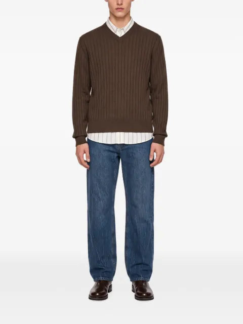 Another Aspect ribbed-knit V-neck sweater