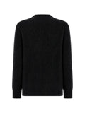 AMARANTO  ribbed-knit button-neck sweater