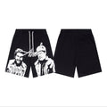 ASAALL Portrait Graphic Drawstring Shorts
